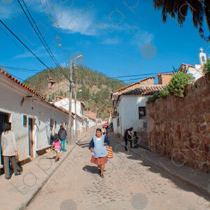 Bolivian Woman Walking