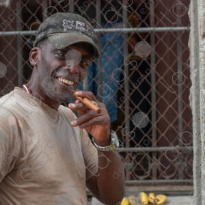 Cuban portrait with a cigar (habano)