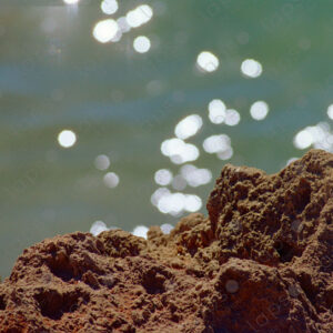 Rocky Shoreline in Rabat with Gentle Sea Blur