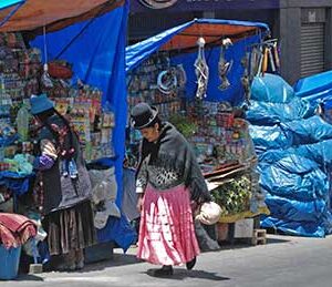 Herb stalls in Bolivia