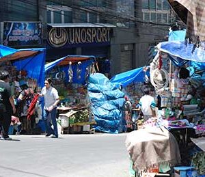 Herb stalls in Bolivia