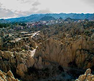 The Moon Valley in La Paz, Bolivia