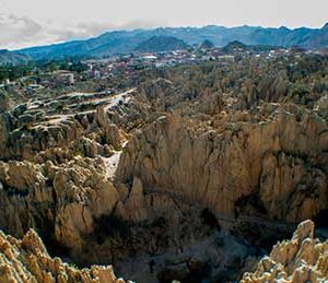 The Moon Valley in La Paz, Bolivia